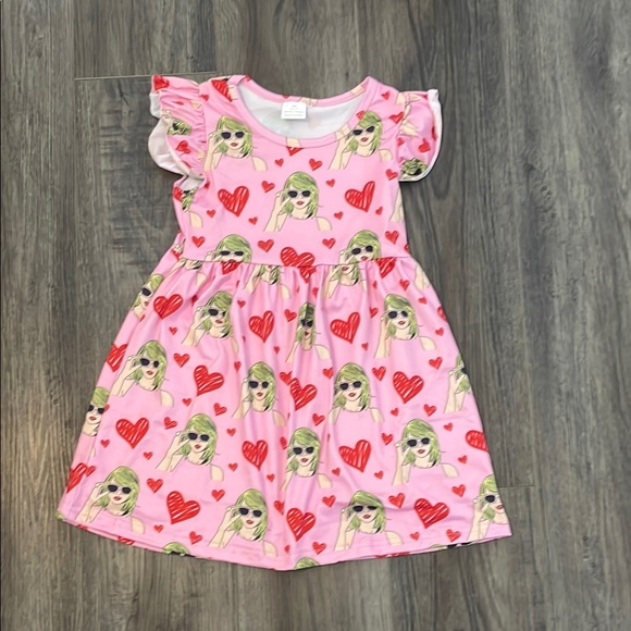 Charming Pink Sundress with Flutter Cap Sleeves and Tiered Skirt - Picture 1 of 2